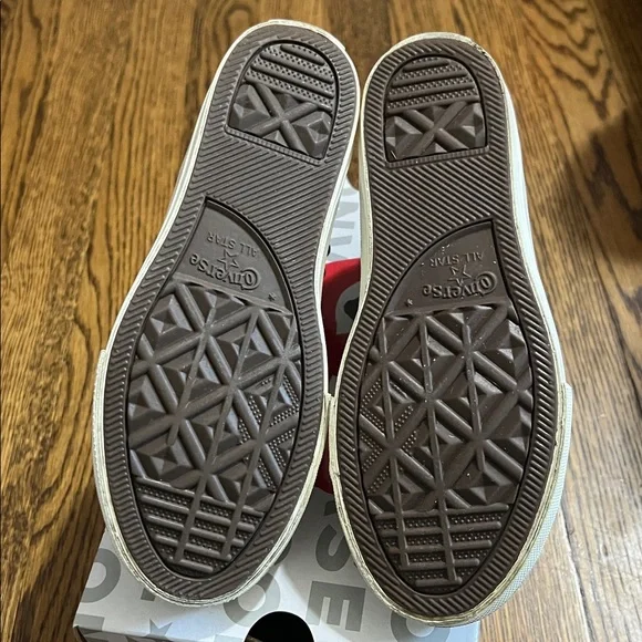 Converse Black High-Tops with Red Heart Accent - Picture 5 of 6